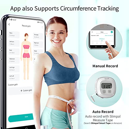 Slimpal Scale for Body Weight, WiFi and Bluetooth, Smart Body Fat Scale, Rech...