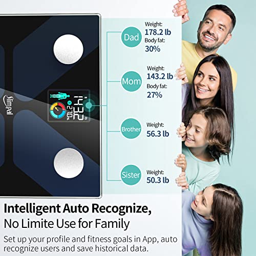 Slimpal Smart Scale for Body Weight and Body Fat Tape Measure Combo via Bluet...