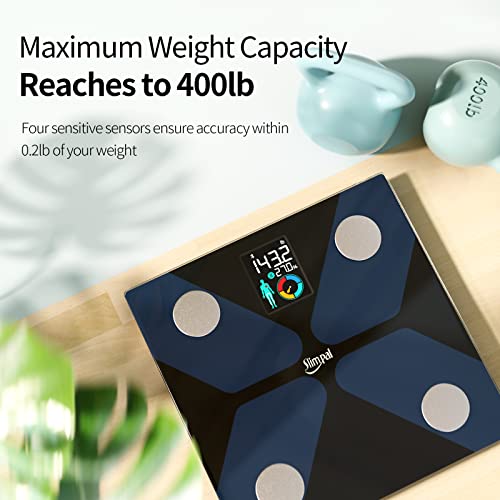 Slimpal Smart Scale for Body Weight and Body Fat Tape Measure Combo via Bluet...