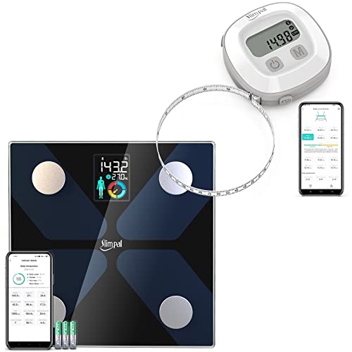 Slimpal Smart Scale for Body Weight and Body Fat Tape Measure Combo via Bluet...