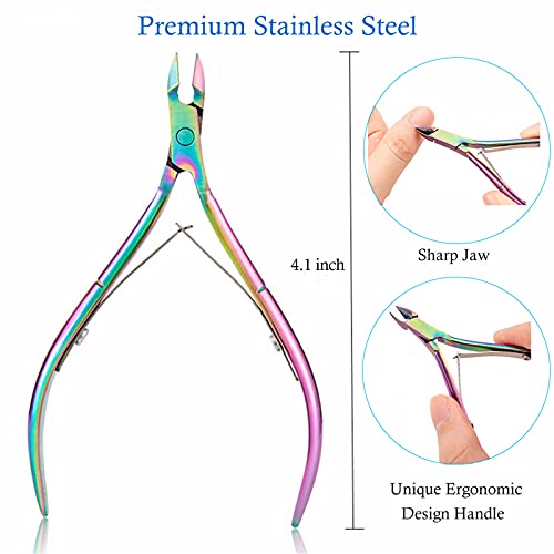 Slivgeld Cuticle Trimmer with Cuticle Pusher, Cuticle Remover Professional St...