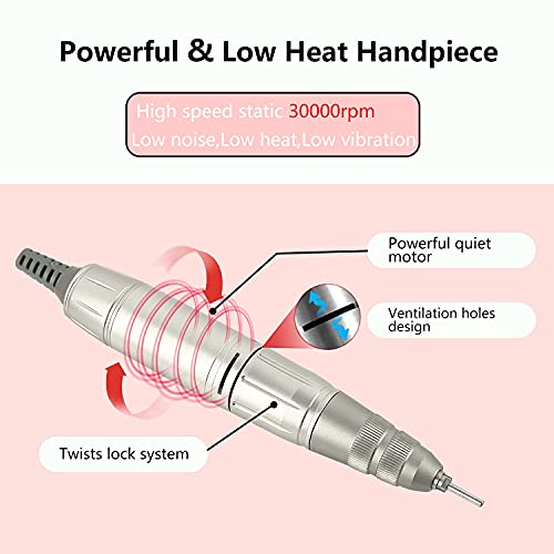 slrugci 30,000RPM Professional Nail Drill Machine Electric Nail Drills for Ac...
