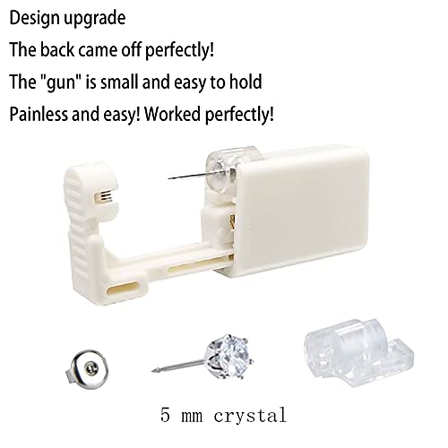 4 Pack Self Ear Piercing Gun, Disposable Self Ear Piercing Gun Kit with Earri...
