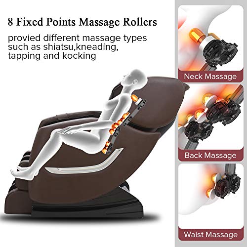 Full Body Electric Zero Gravity Shiatsu Massage Chair with Bluetooth Heating ...