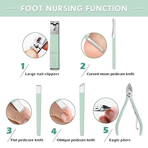 16pcs Manicure Set Nail Clippers, Stainless Steel Pedicure Kits Personal Nail...