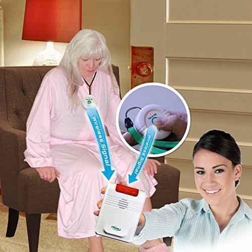 Smart Caregiver Cordless Monitor with 2 Nurse Call Buttons - Know When They N...
