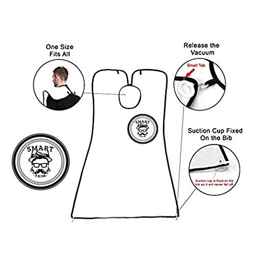 SMART TRIM Beard Catcher for Shaving - Non-Stick Material Beard Apron for Men...
