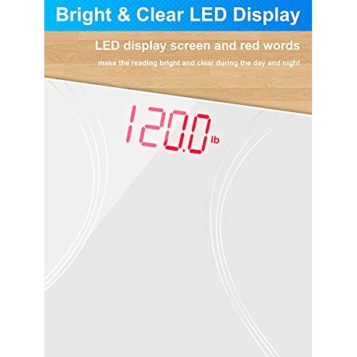 SMARTAKE Weight Scale, Precision Body Bathroom Scale, Digital Electronic Scal...