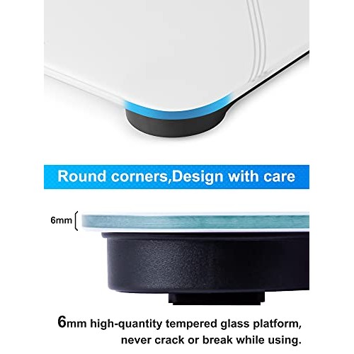 SMARTAKE Weight Scale, Precision Body Bathroom Scale, Digital Electronic Scal...