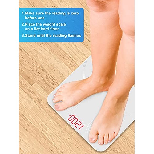 SMARTAKE Weight Scale, Precision Body Bathroom Scale, Digital Electronic Scal...
