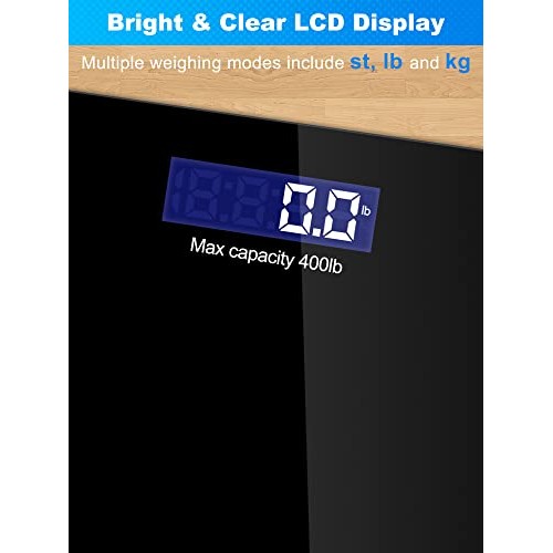 Weight Scale, SmarTake Precision Digital Body Bathroom Scale with Step-On Tec...
