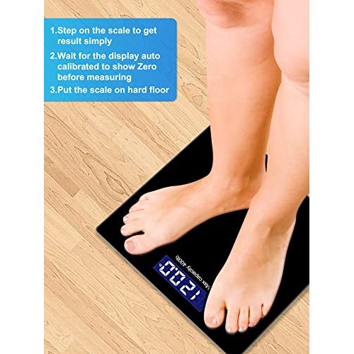 Weight Scale, SmarTake Precision Digital Body Bathroom Scale with Step-On Tec...