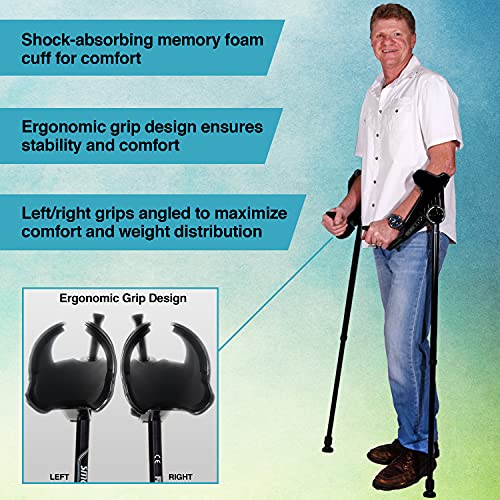 smartCRUTCH Performance Nature Series Custom Forearm Crutch with Premium Spri...