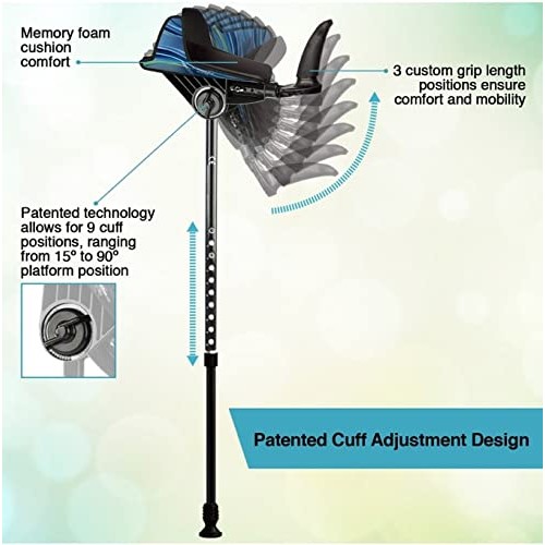 smartCRUTCH Performance Nature Series Custom Forearm Crutch with Premium Spri...