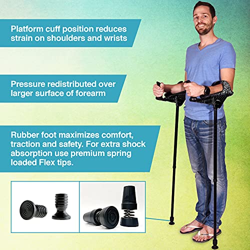 smartCRUTCH Performance Nature Series Custom Forearm Crutch with Premium Spri...