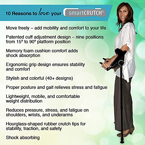 smartCRUTCH Performance Nature Series Custom Forearm Crutch with Premium Spri...