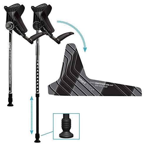 smartCRUTCH Stripe Series Custom Forearm Crutches, 15-90 Degree Rotation - 2 ...