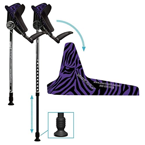 smartCRUTCH Zebra Series Forearm Crutch, Customizable with 6 Design Choices, ...