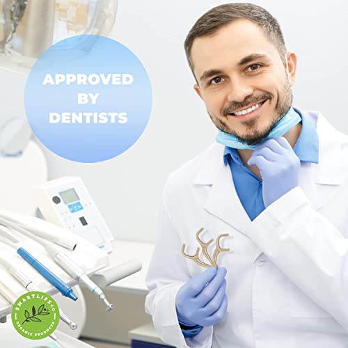 Biodegradable Dental Floss Picks - Eco Friendly Plastic Free Handle | Thin Th...