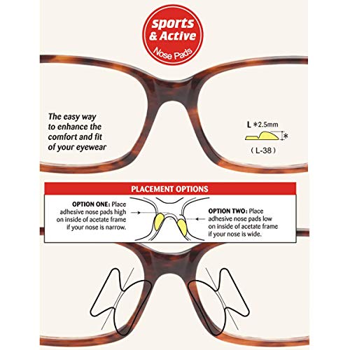 Clear Eyeglass Nose Pads - SMARTTOP Stick on 2.5mm Silicone Anti Slip Adhesiv...