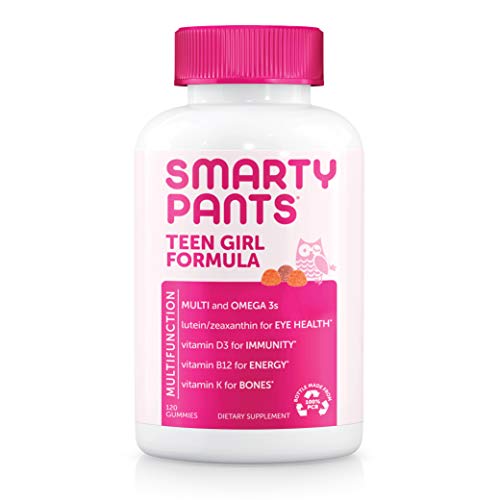 SmartyPants Teen Girl Formula, Daily Multivitamin Gummies: Vitamins C, B12, K...