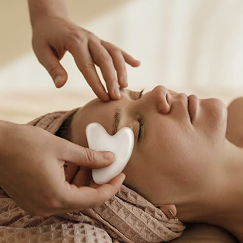 Gua Sha Facial Tools Set of 5 - Natural Jade Gua Sha Massage Broad for SPA Sa...