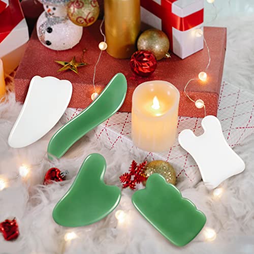 Gua Sha Facial Tools Set of 5 - Natural Jade Gua Sha Massage Broad for SPA Sa...