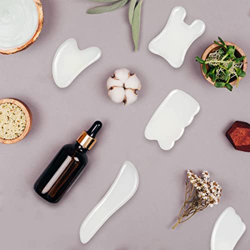 Gua Sha Facial Tools Set of 5 - Natural Jade Gua Sha Massage Broad for SPA Sa...