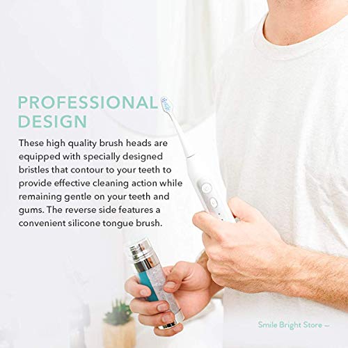 Smile Bright Store Platinum Sonic Toothbrush Replacement Brush Heads - Soft B...