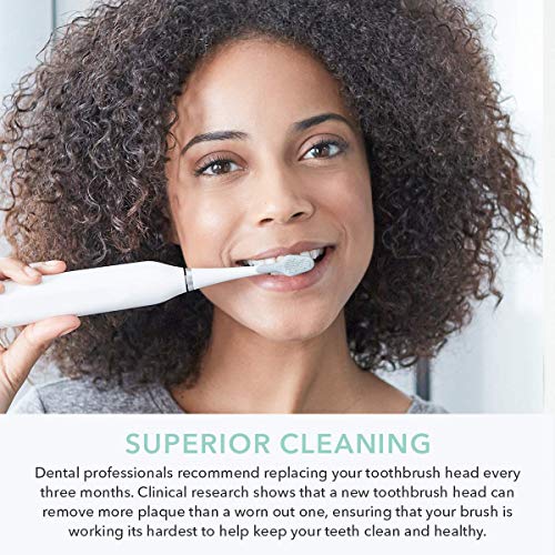 Smile Bright Store Platinum Sonic Toothbrush Replacement Brush Heads - Soft B...