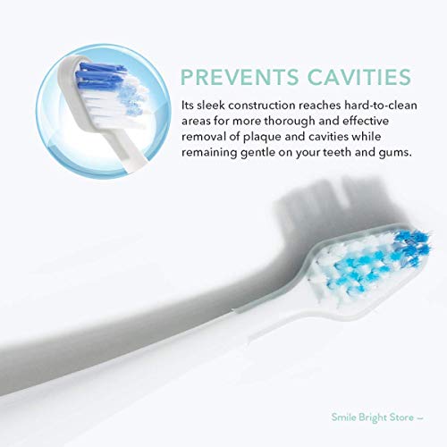 Smile Bright Store Platinum Sonic Toothbrush Replacement Brush Heads - Soft B...
