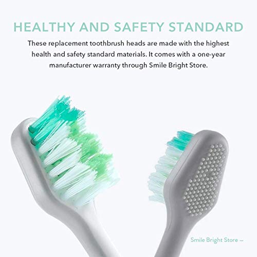 Smile Bright Store Platinum Sonic Toothbrush Replacement Brush Heads - Soft B...