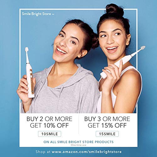 Smile Bright Store Platinum Sonic Toothbrush Replacement Brush Heads - Soft B...