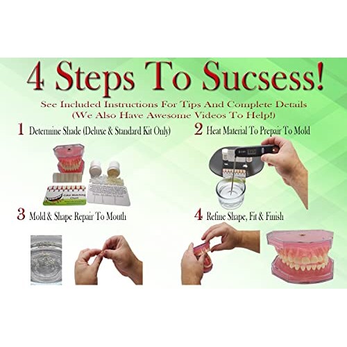 SmileFix Basic Dental Repair Kit - Missing or broken tooth. Gaps, broken teet...