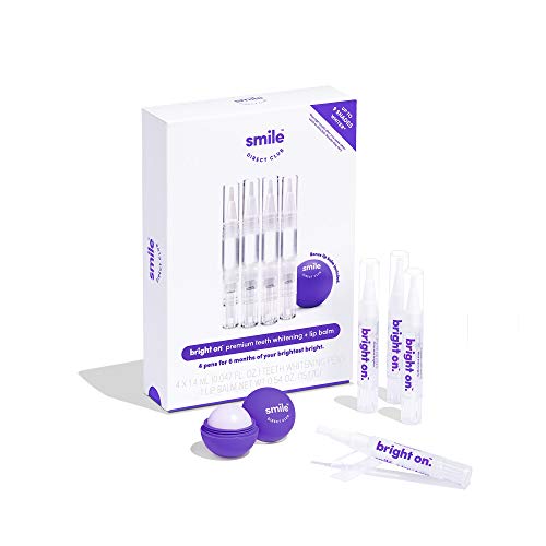 SmileDirectClub Teeth Whitening Kit with Lip Balm – 4 Pack 1.4 ml Gel Pens – ...