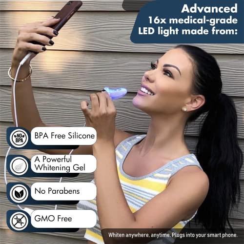 Smilestra Teeth Whitening Kit with LED Light, Non-Sensitive Teeth Whitener wi...