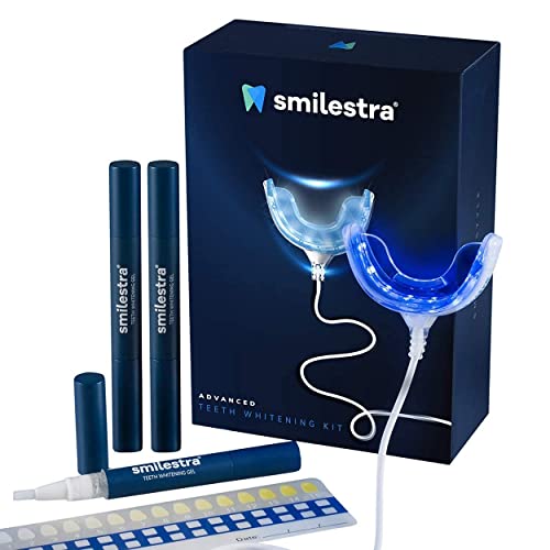 Smilestra Teeth Whitening Kit with LED Light, Non-Sensitive Teeth Whitener wi...