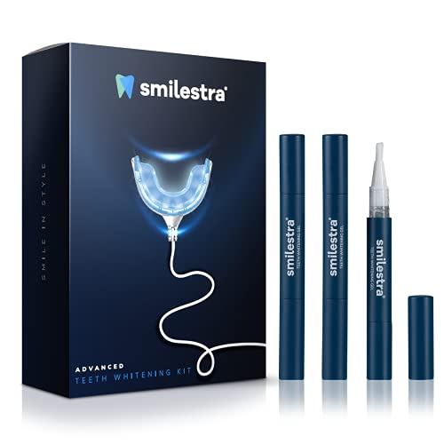 Smilestra Teeth Whitening Kit with LED Light, Non-Sensitive Teeth Whitener wi...