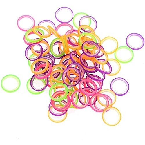 300 Pcs SmileTech Dental Brace Bands 3/16 Neon Medium 3.5 OZ Dental Teeth Gap...