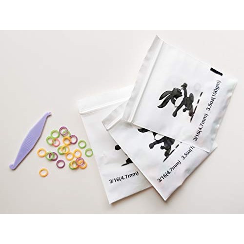 300 Pcs SmileTech Dental Brace Bands 3/16 Neon Medium 3.5 OZ Dental Teeth Gap...