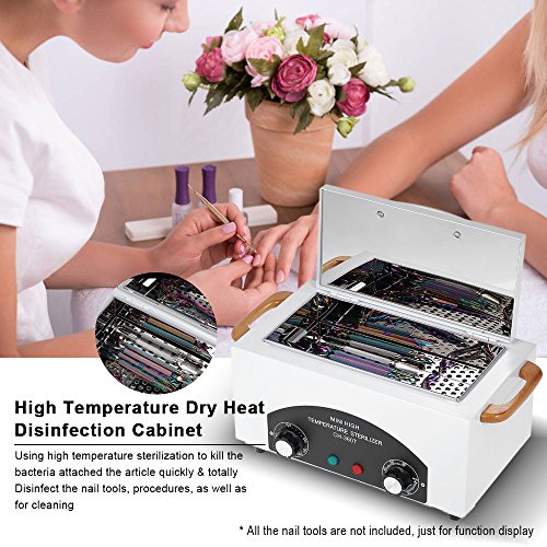 High Temperature Metal Tool Cleaning Box, 110V 300W 1.5L with Timer Manicure ...