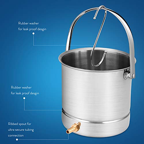 Smokitcen Coffee Enema Bucket Kit Stainless Steel 2 Quart Capacity for Cleans...
