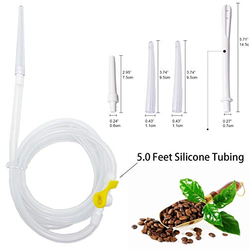 Smokitcen Enema Kit – 2L Enema Bag– 5.0ft. Long Silicone Hose – 5 Multi-Size ...