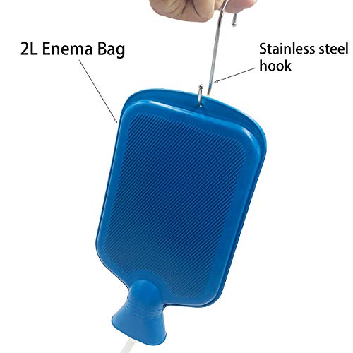 Smokitcen Enema Kit – 2L Enema Bag– 5.0ft. Long Silicone Hose – 5 Multi-Size ...