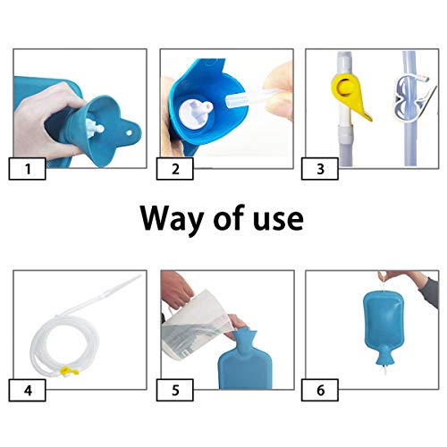 Smokitcen Enema Kit – 2L Enema Bag– 5.0ft. Long Silicone Hose – 5 Multi-Size ...