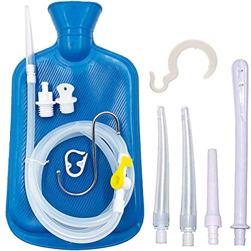Smokitcen Enema Kit – 2L Enema Bag– 5.0ft. Long Silicone Hose – 5 Multi-Size ...