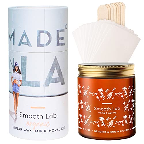 Smooth Lab, Sugar Wax Hair Removal Kit - Sugar Waxing Kit for Sensitive Skin ...