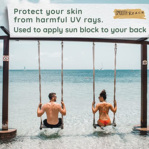 Back Scratcher & Lotion Applicator for Back and Legs; Long Handle Roller Spon...