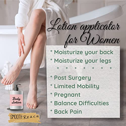 Back Scratcher & Lotion Applicator for Back and Legs; Long Handle Roller Spon...