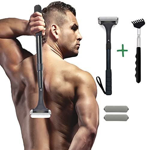 Back Scratcher & Lotion Applicator for Back and Legs; Long Handle Roller Spon...